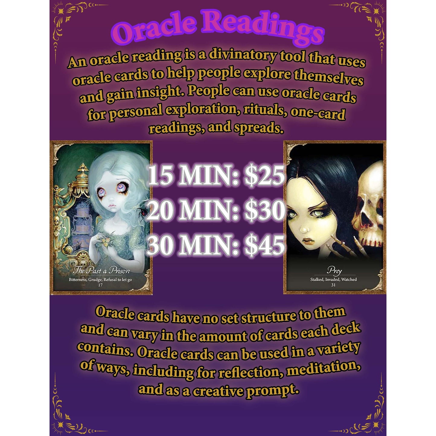 Oracle Card Reading In Store