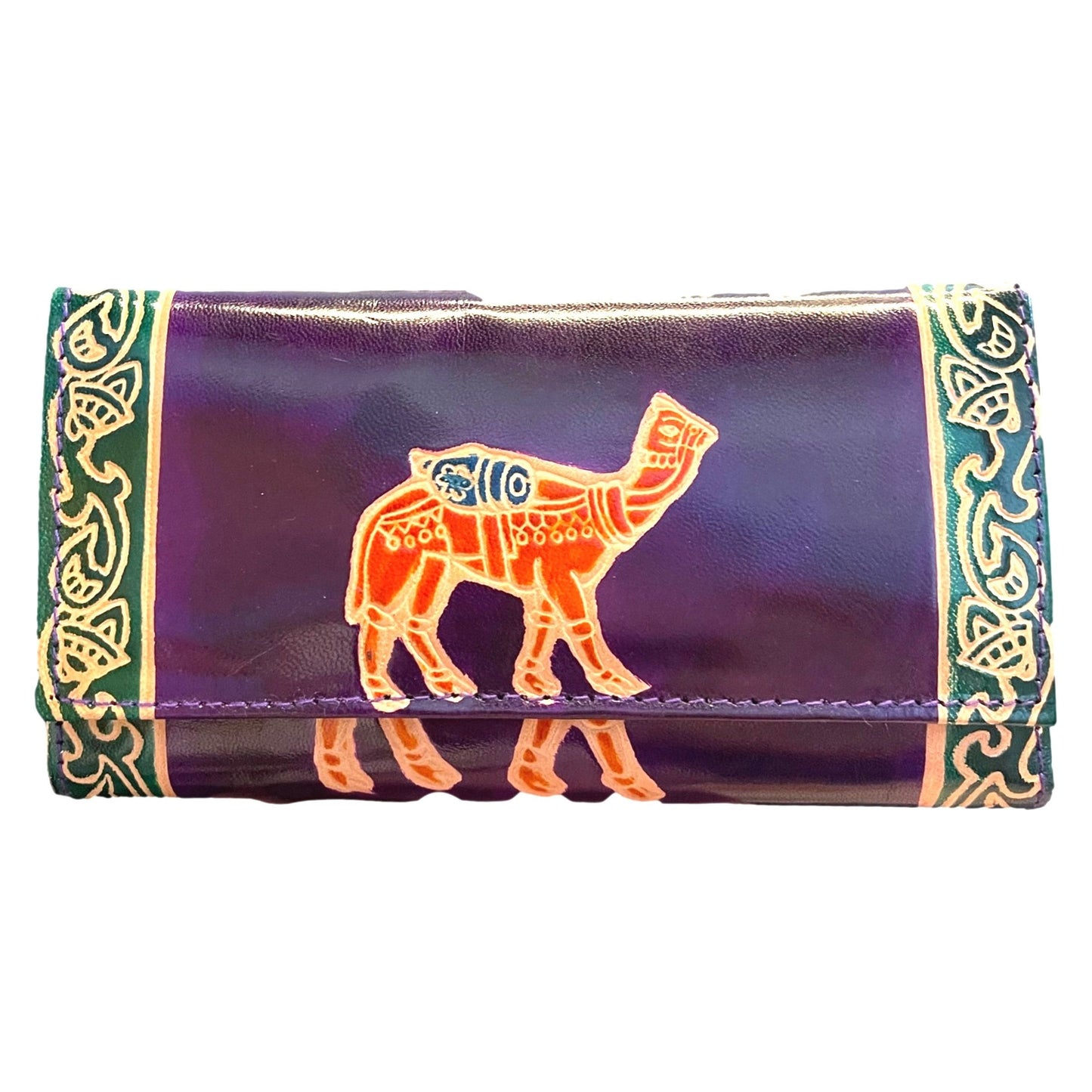 Shantiniketan Hand Painted Leather Wallet