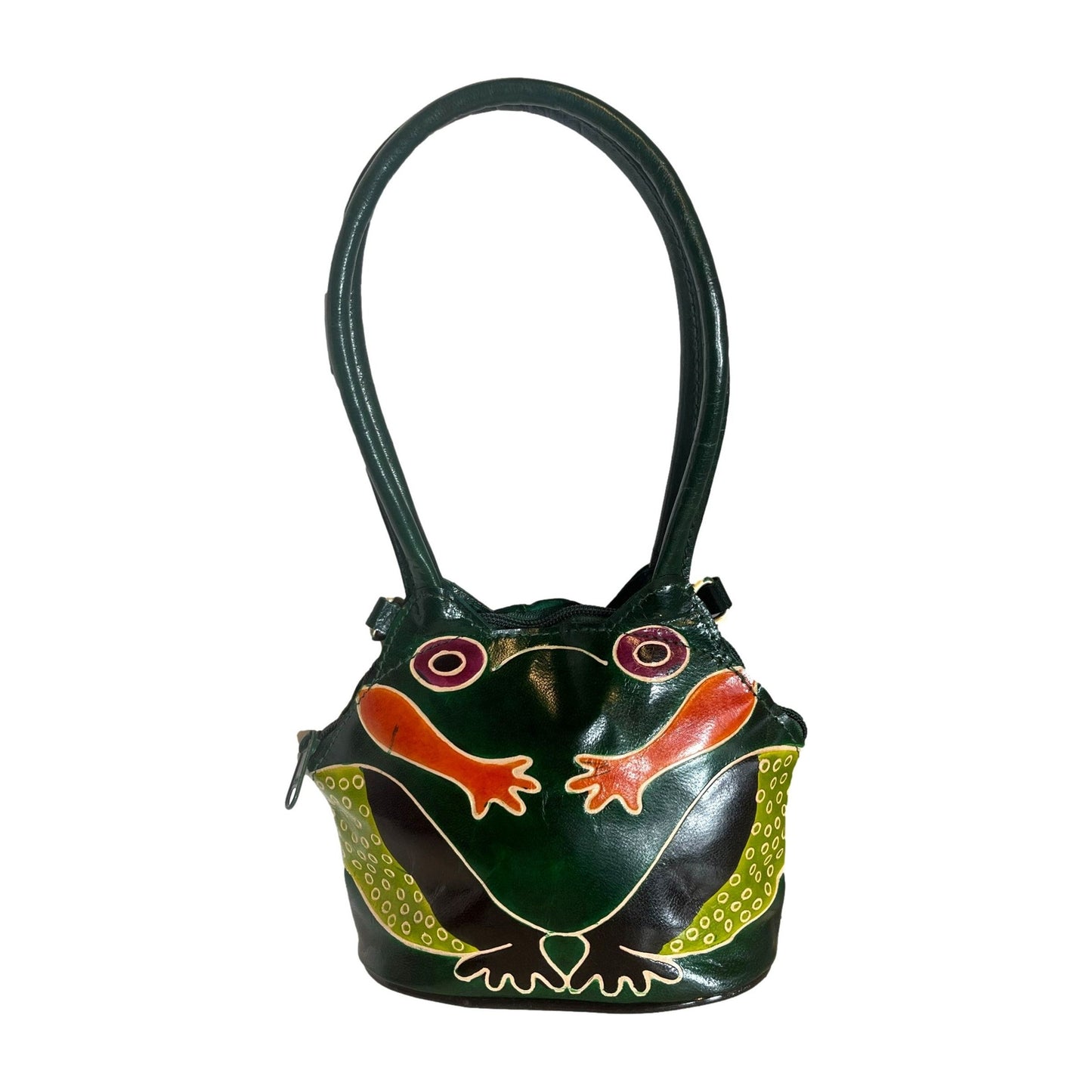 Shantiniketan Hand Painted Leather Animal Design Bag