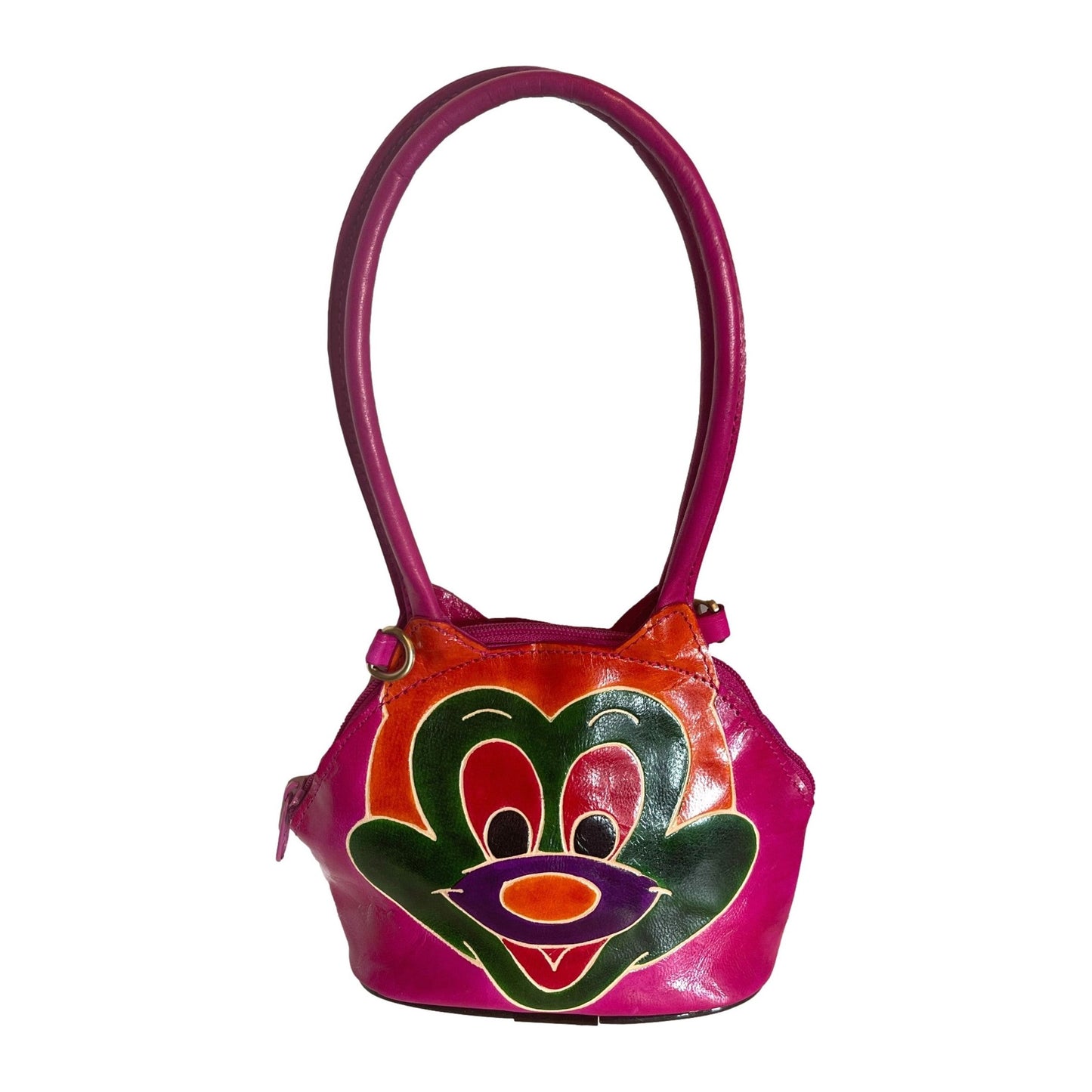 Shantiniketan Hand Painted Leather Animal Design Bag