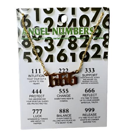 Angel Number Gold or Silver Adjustable Necklaces