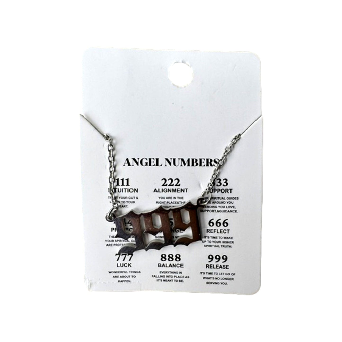 Angel Number Gold or Silver Adjustable Necklaces