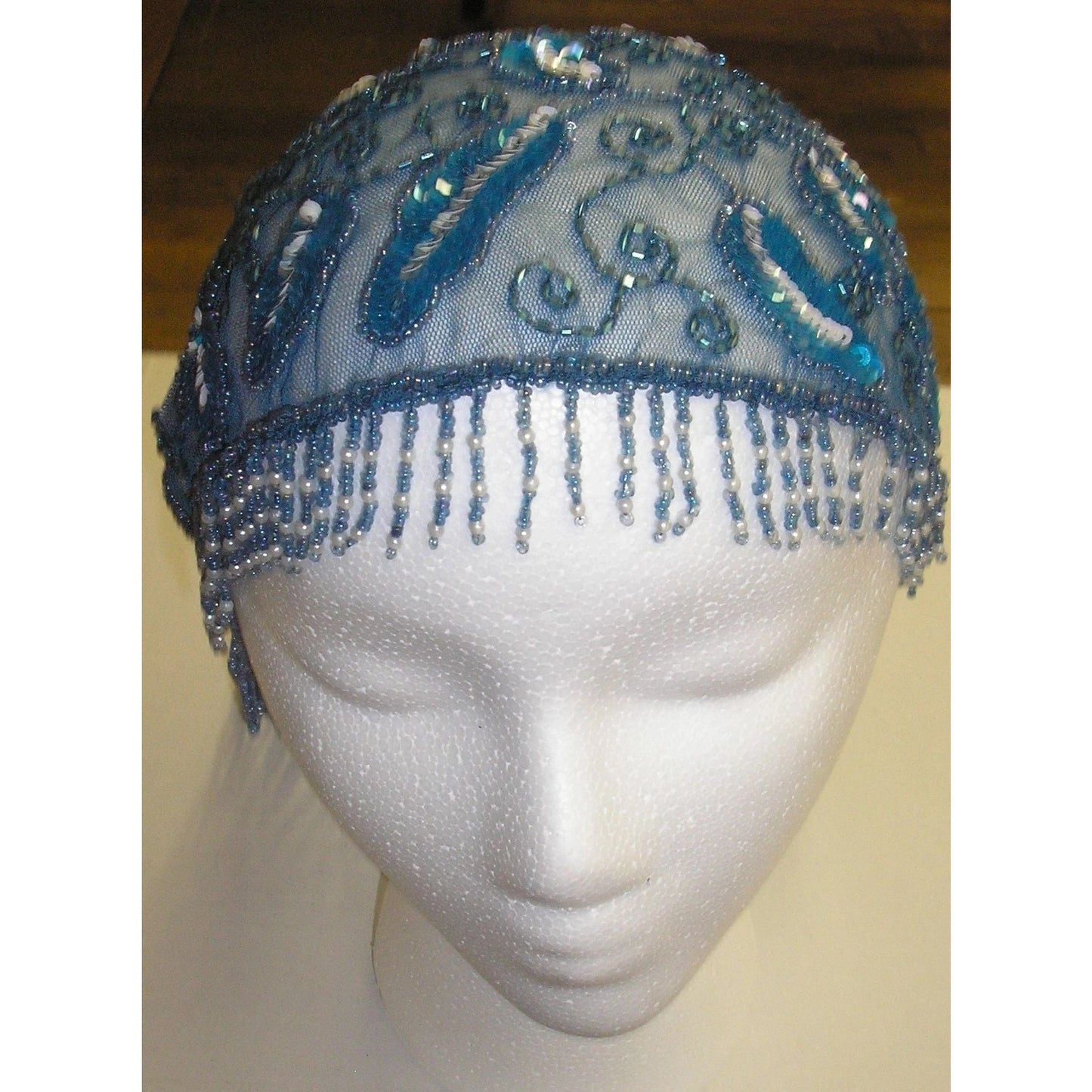 Adini USA Hand Beaded Turquoise Juliet Head Cap