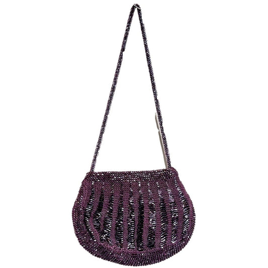 Crochet Seed Bead Hand Bag - Hand Made