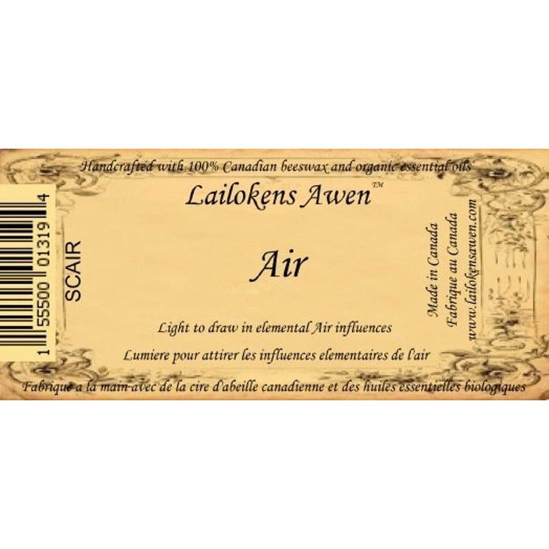 Lailokens Awen Air Beeswax Candle