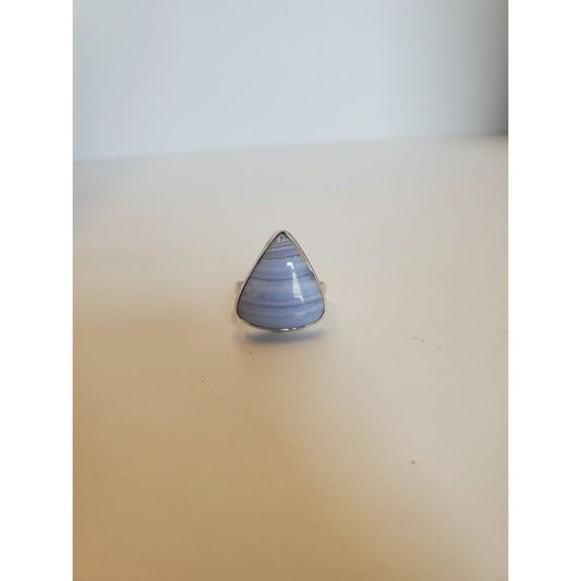 Blue Lace Agate Ring Size 8