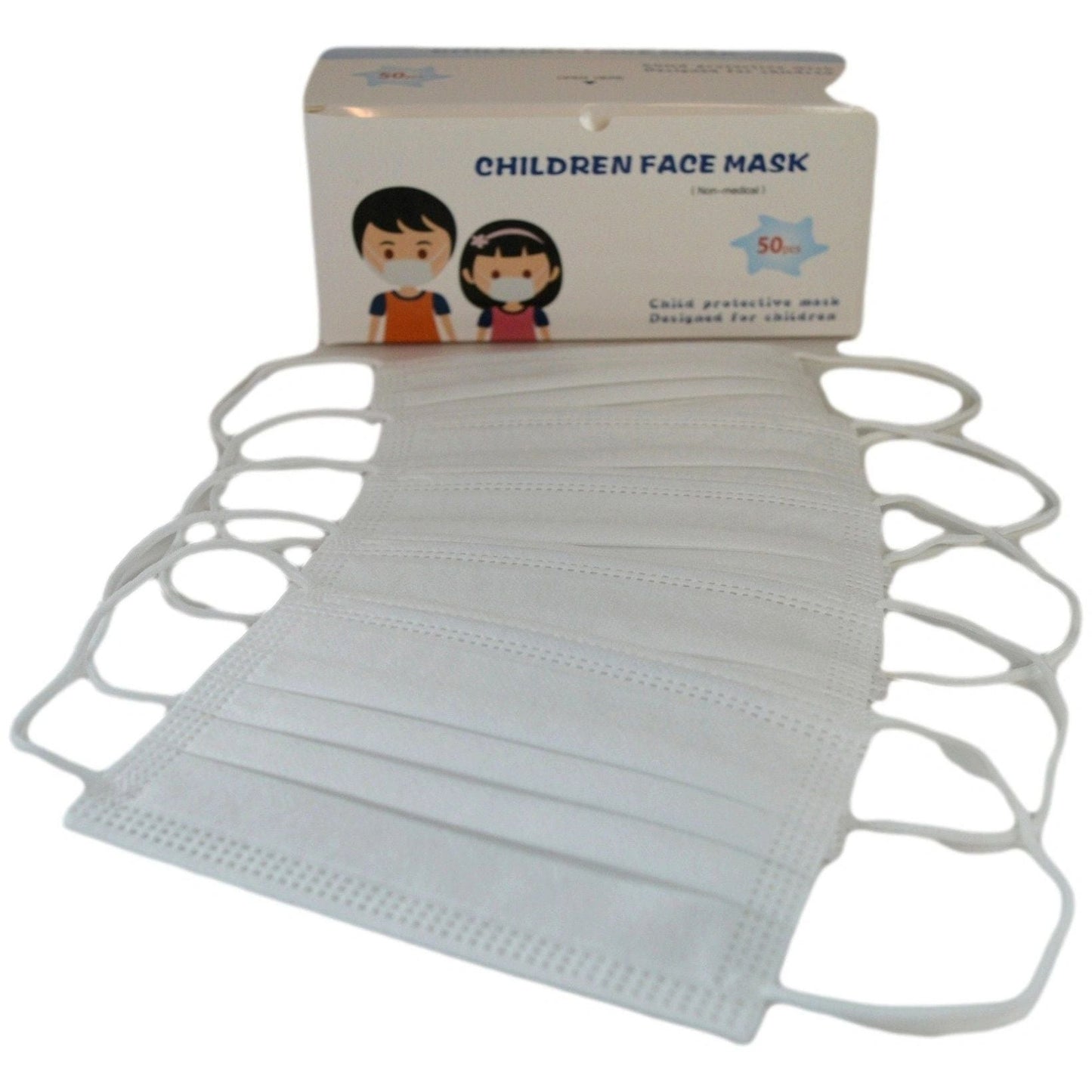 50 pieces -Children Disposable Non-Woven 3 Ply Face Masks-Clearance