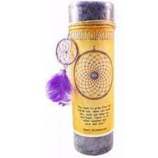 Spirituality Pillar Candle with Dream Catcher Pendant/Necklace