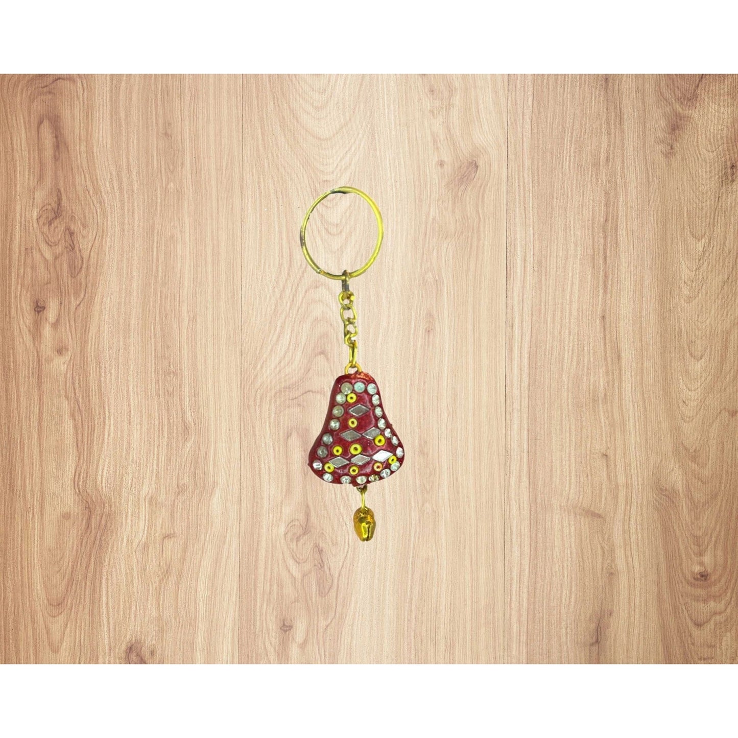 Handmade Rajasthani Bell Shaped Key Chain with Bells
