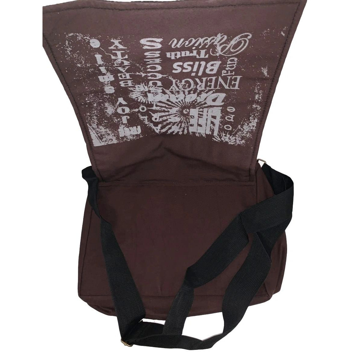 Yak & Yeti Words of Inspiration Brown Messenger Bag
