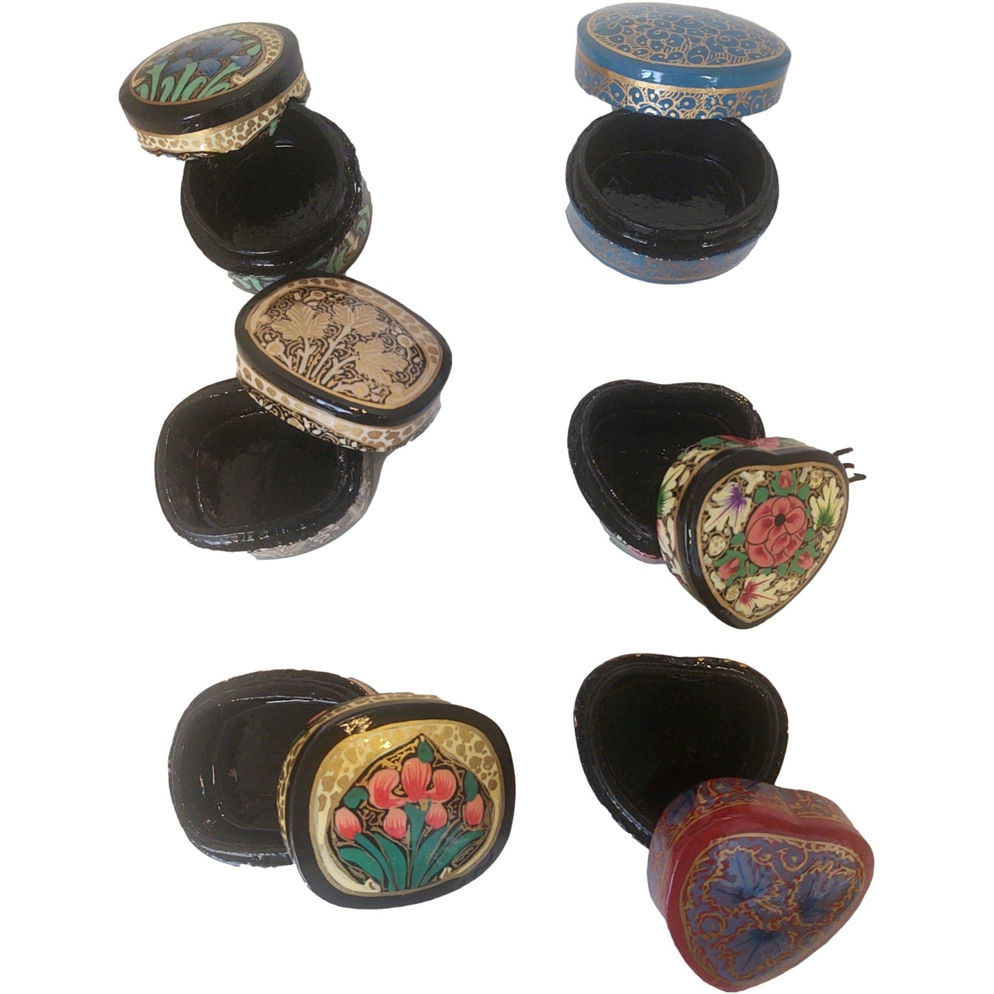 Hand Painted Paper Mache' Boxes - Hand Made In India