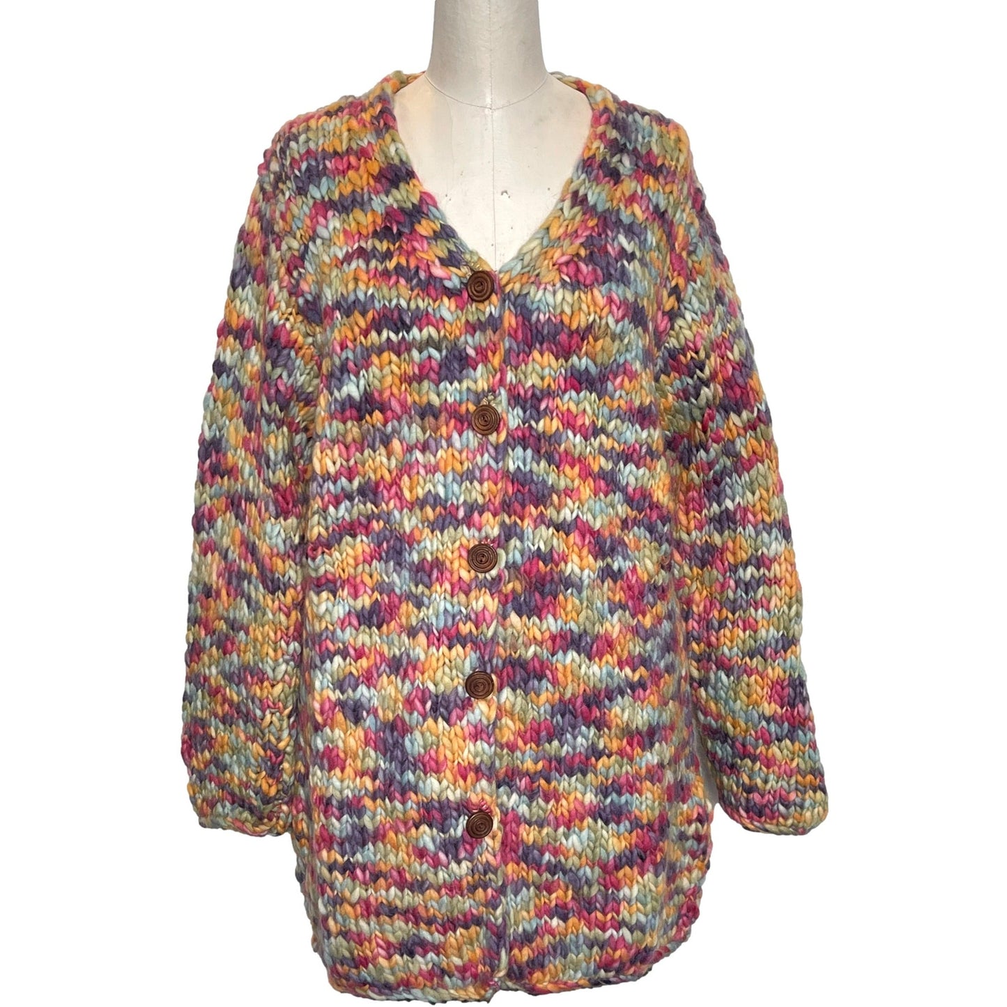 Adini Handmade Bulky Knit Cardigan Sweater