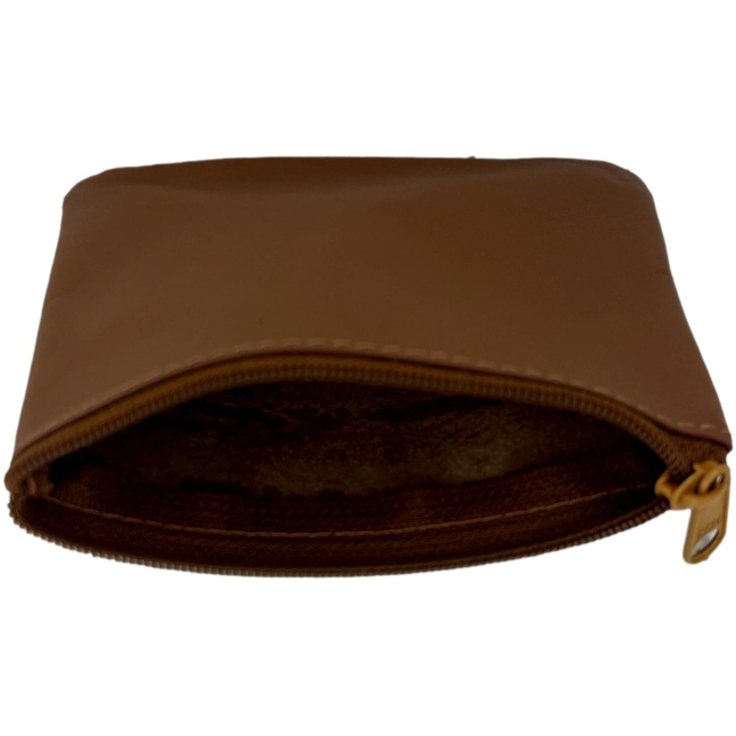 Brown Genuine Leather Coin Pouch