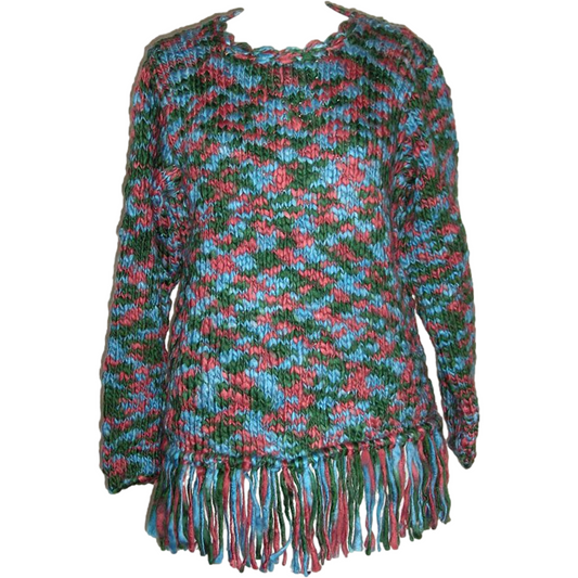 Adini Dyed Crochet Bulky Sweater