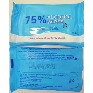 75 % Alcohol Hand Sanitizing Wipes - 50 Packages (500 Wipes)