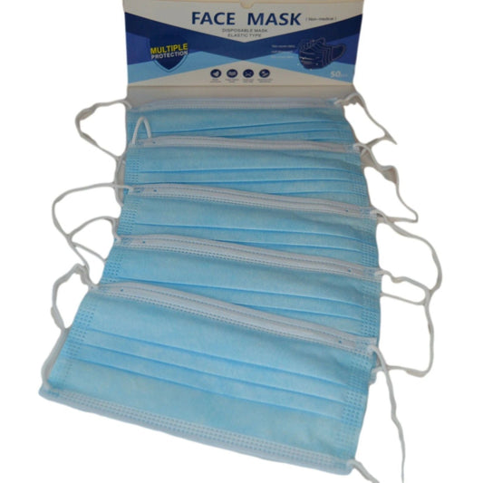 3 Ply Disposable Face Mask, Non-Medical High Filtration Ventilation Security, Hygiene Protection Safety Cover