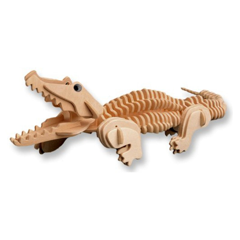 Wooden Alligator 3D Puzzle