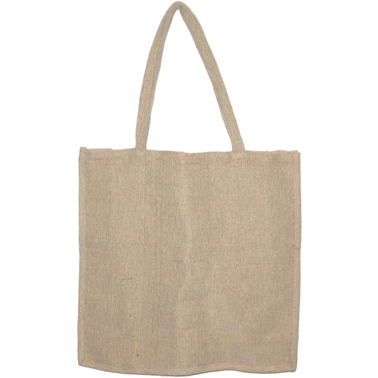 100% Natural Jute and Cotton Burlap Reusable Shopping Bag