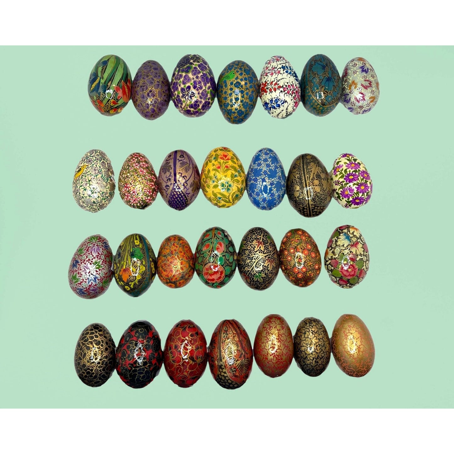 Handmade and Painted Paper Mache' Eggs