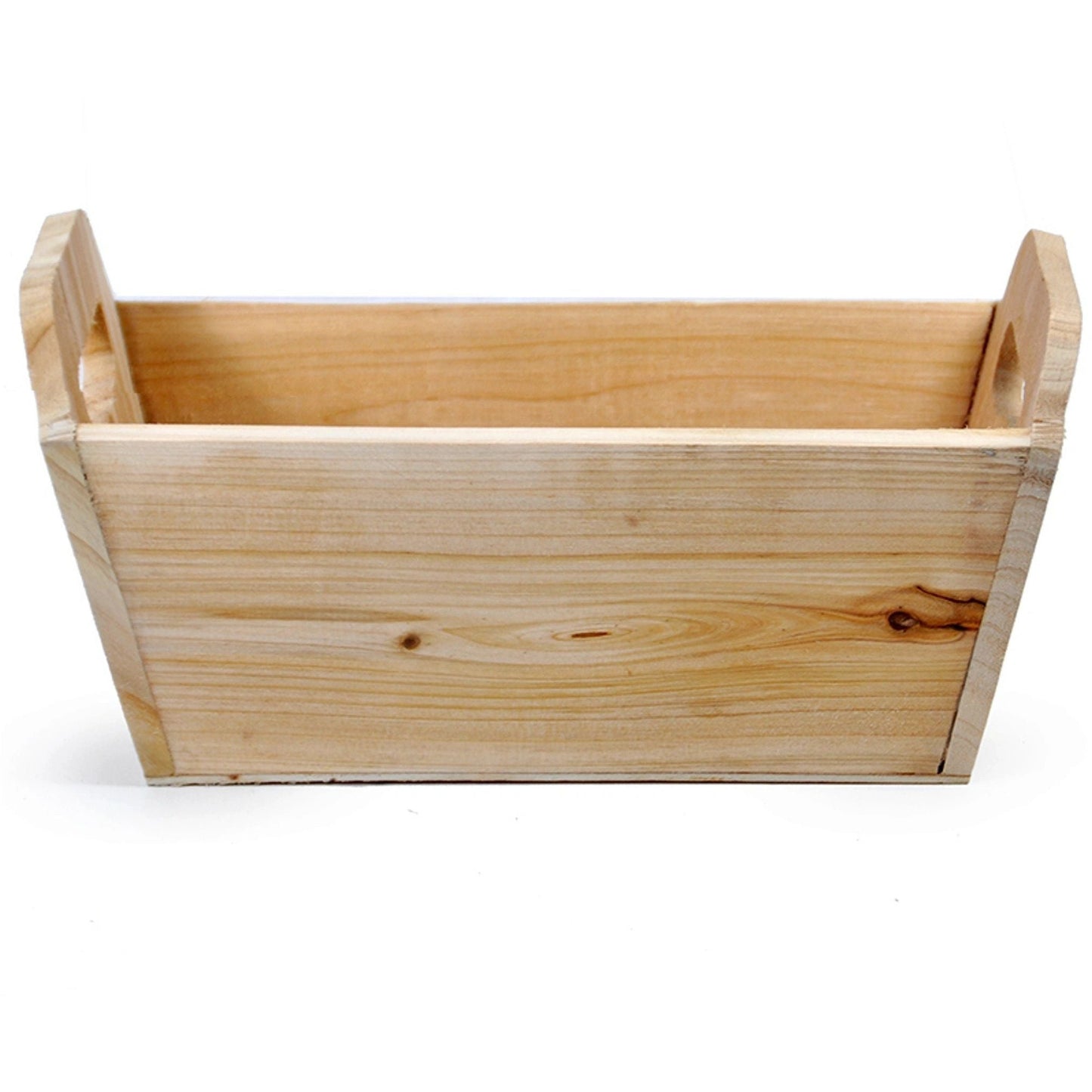 Natural Color Wood Tray with In - Handles