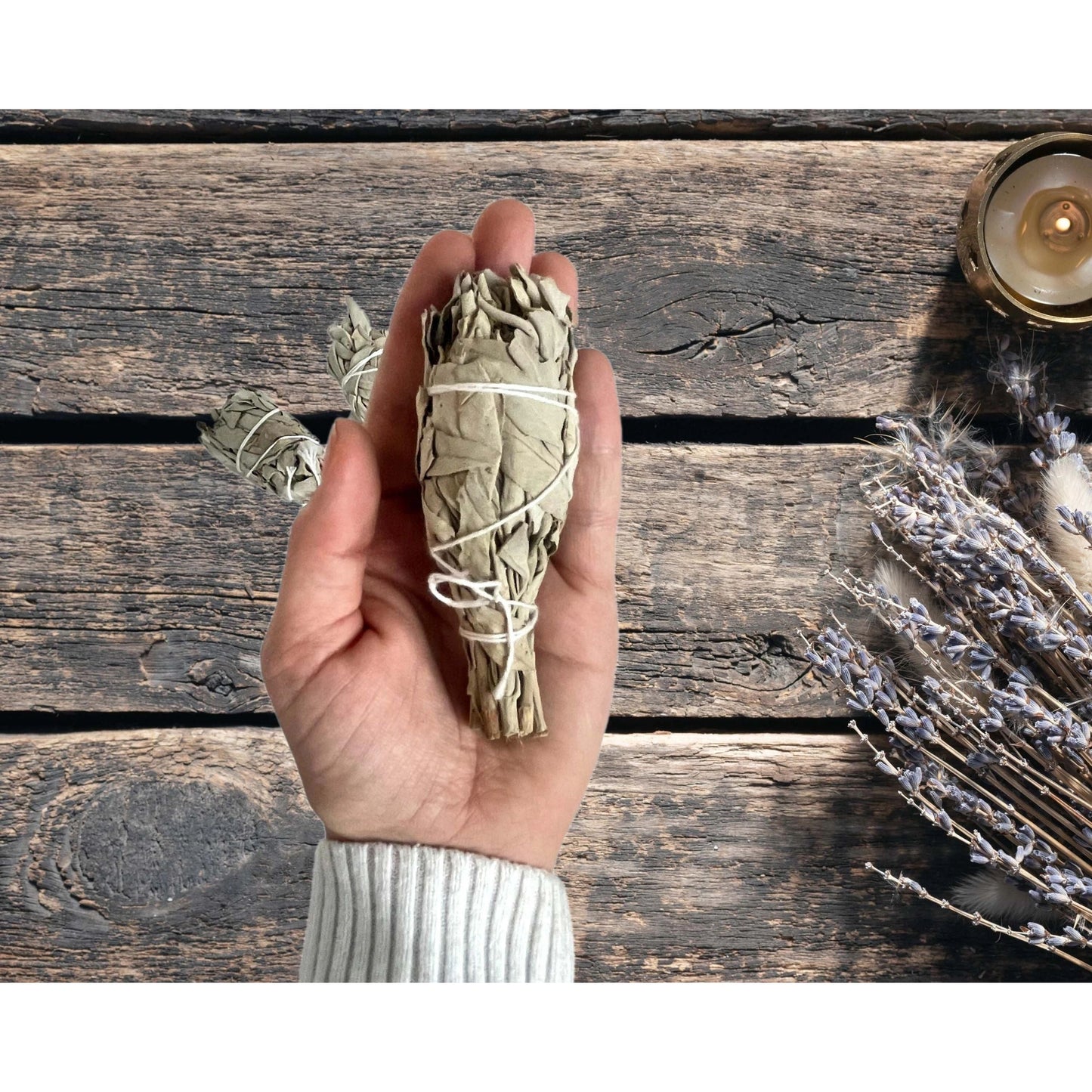 White Sage 4" Torch Style Smudge Stick