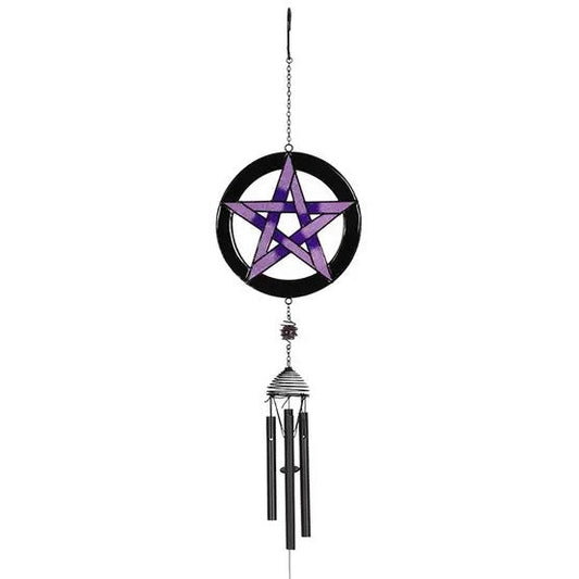 Purple Pentagram Windchime